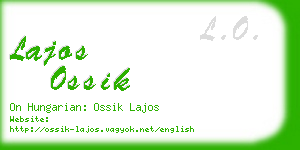 lajos ossik business card